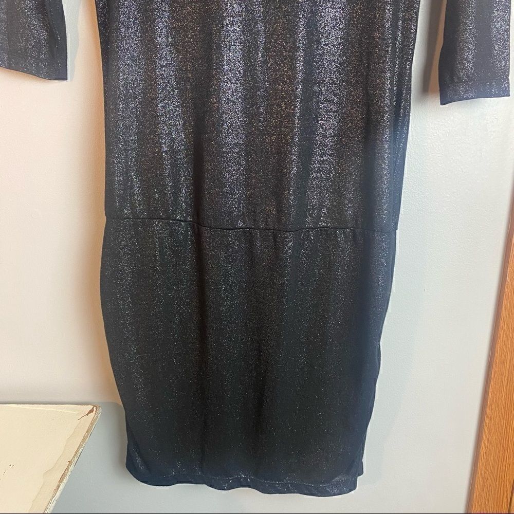 LUX black sequins low back bodycon dress - Picture 9 of 11